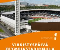 Kuva oranssisilla reunuksilla Olympiastadionista