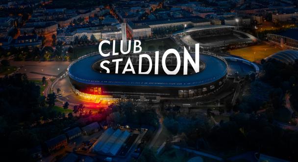 Ilmakuva stadionista ja Club stadionin paikka