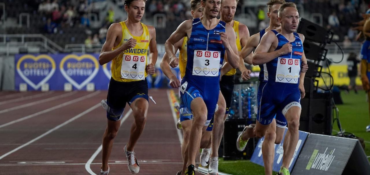 Ruotsi-ottelu 2024, ratakisa käynnissä miehet