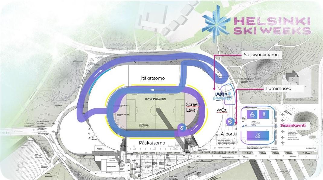 Helsinki Ski Weeks latukartta 2023