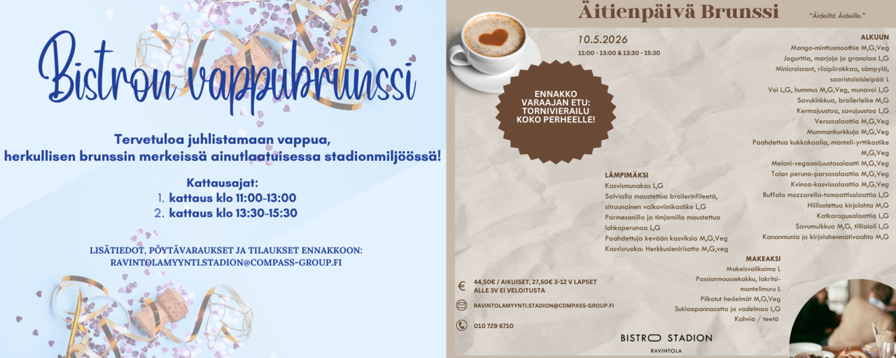 Kaksi kuvaa kevään 26 brunsseista